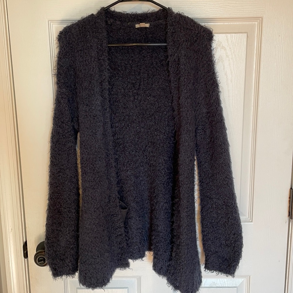 Navy teddy sweater